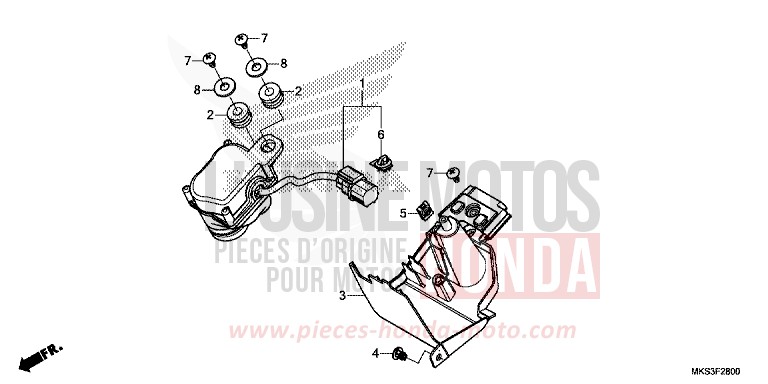 SERVO-MOTEUR de Africa Twin Méca GRAND PRIX RED (R380B) de 2020